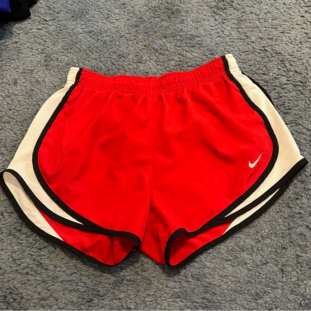 nike red running short